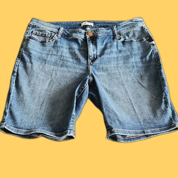 Lany Bryant Bermuda Jean Shorts Womens Plus 20 High Rise - Picture 1 of 6